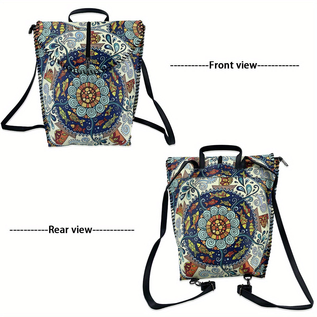 Vintage Ethnic Style Backpack Retro Bohemian Travel Daypack