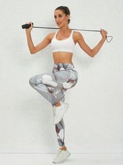 Women's Printed High Waist Butt Lifting Pants for Running & Yoga
