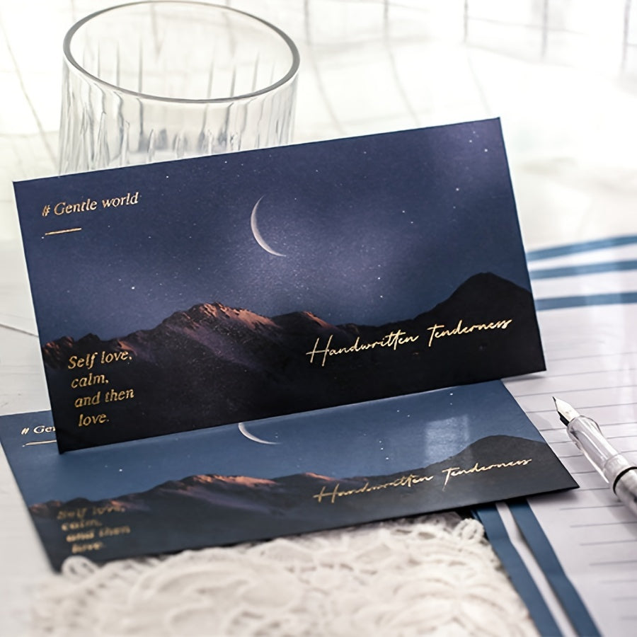 6pcs Mr Paper Envelope Letter Paper Set Handwritten Gentle Series