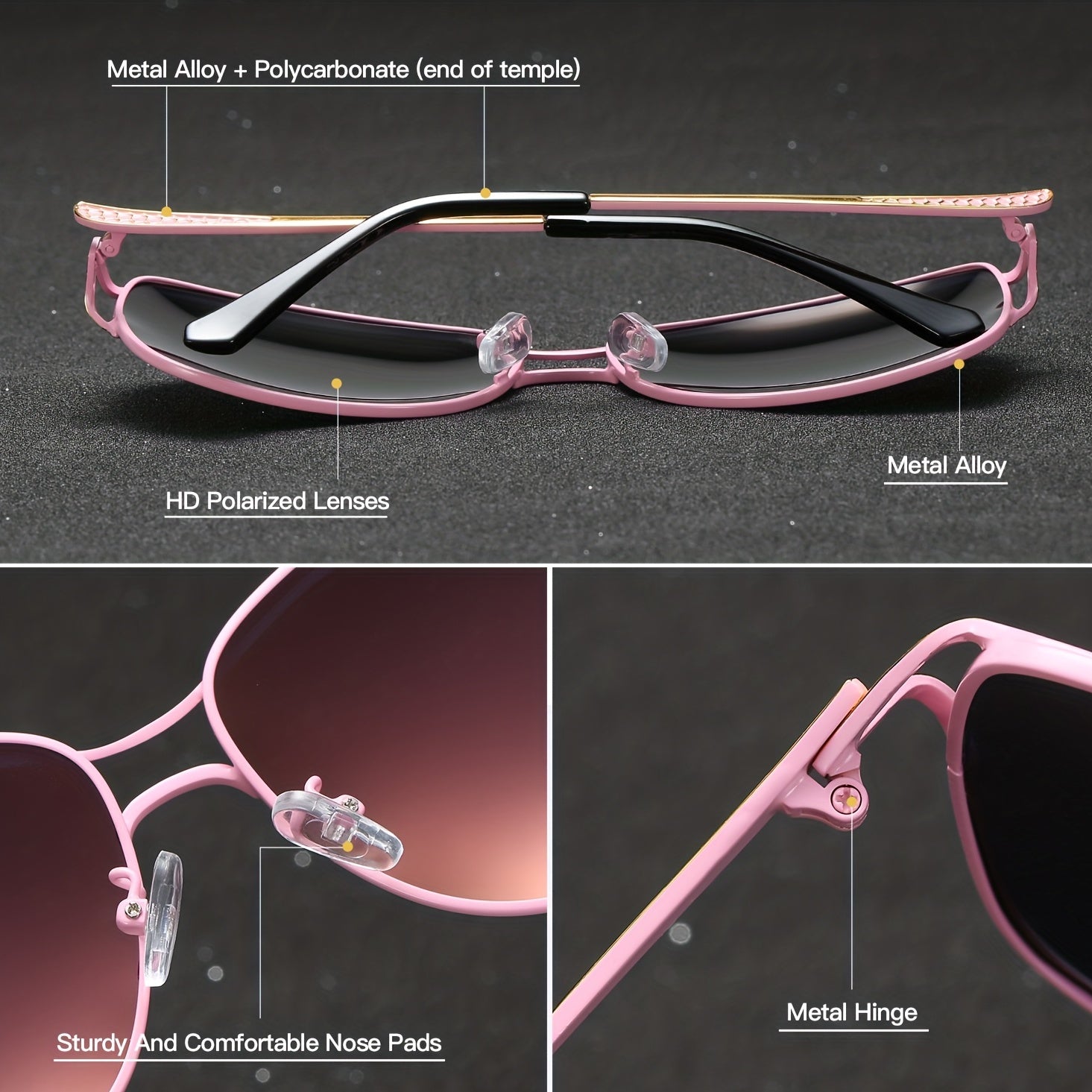 RoyalHot Polarized Butterfly Frame Sunglasses