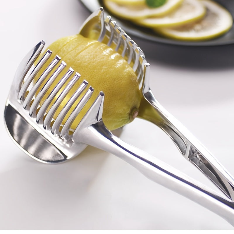 Tomato Lemon Slicer Circular Fruit Onion Slicer Stainless Steel Kitchen
