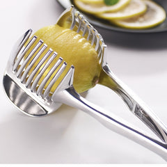 Tomato Lemon Slicer Circular Fruit Onion Slicer Stainless Steel Kitchen