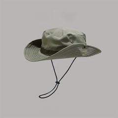 Unisex Sunshade Bucket Hat with Drawstring for Outdoor Travel