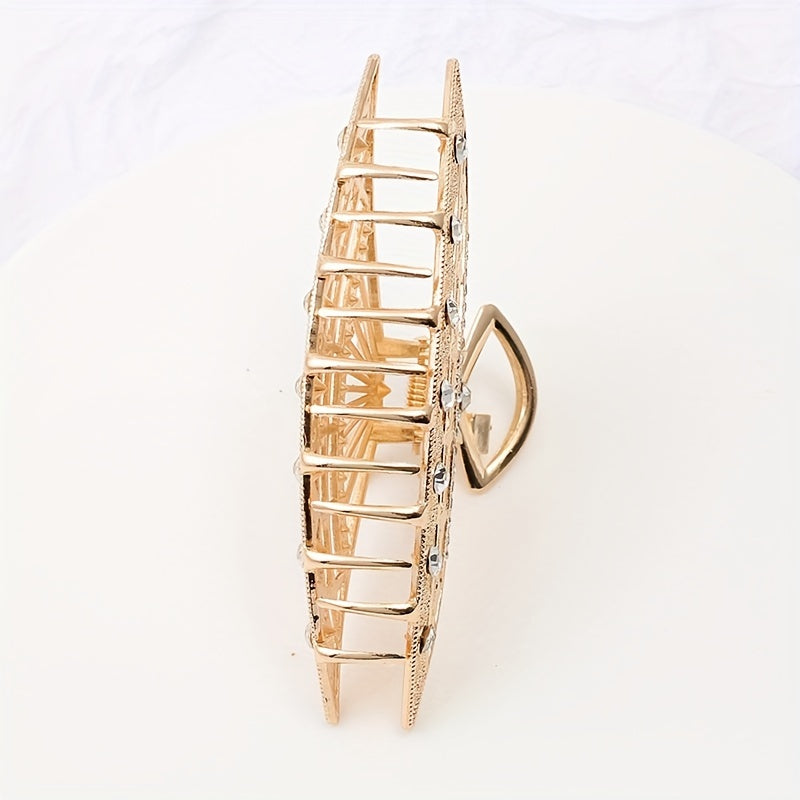 Faux Pearl Fan Hair Clip Rhinestone Headdress Clip Hairpin
