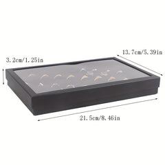 36 Holes Jewelry Box Transparent Earrings & Ring Storage