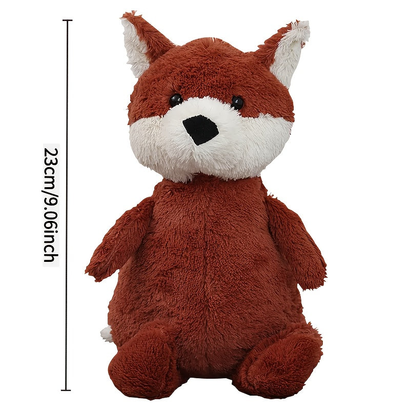 2pcs Fox Plush Dolls Soft Stuffed Animals for Christmas