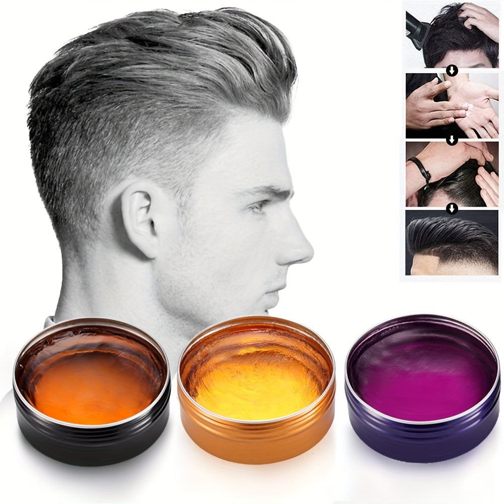 Colorful Men's Styling Wax Long-Lasting Hair Gel