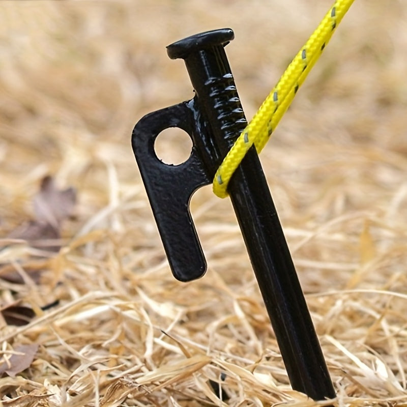 4pcs Steel Tent Nails Heavy Duty Awning Stakes - Outdoor Hiking Gardening Canopy