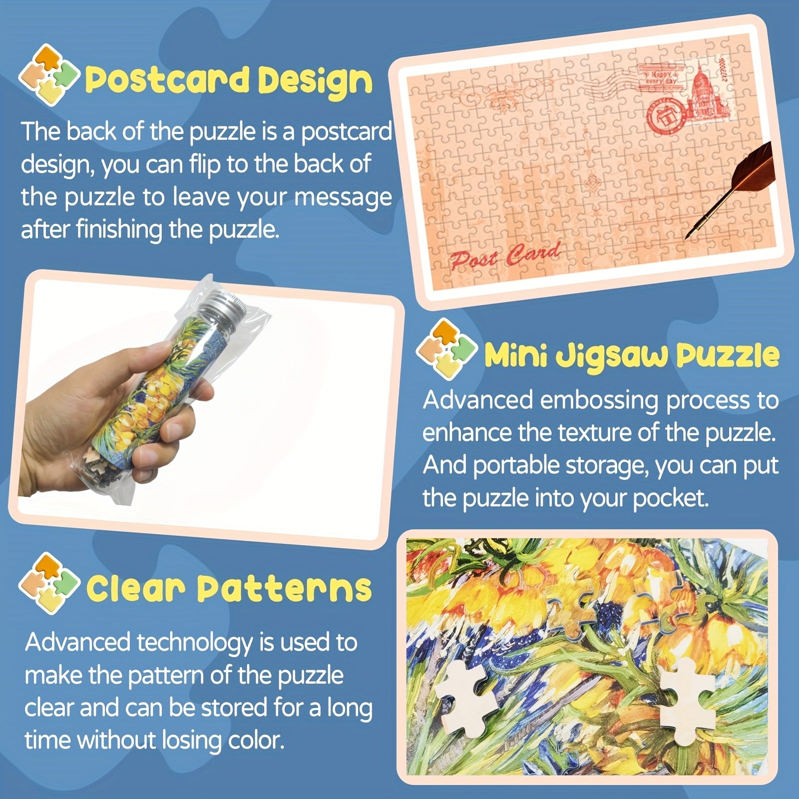 150pcs Test Tube Puzzle Fritillaries by Van Gogh 15x10cm Artistic Puzzle