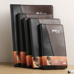 Leather Business Notebook 100 Pages Meeting Record Diary