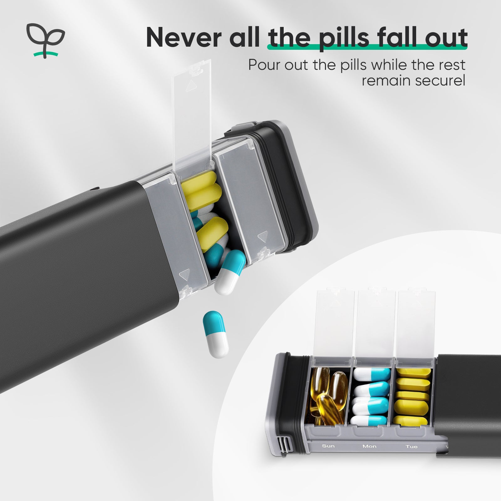 Aluminum 7-Day Travel Pill Box