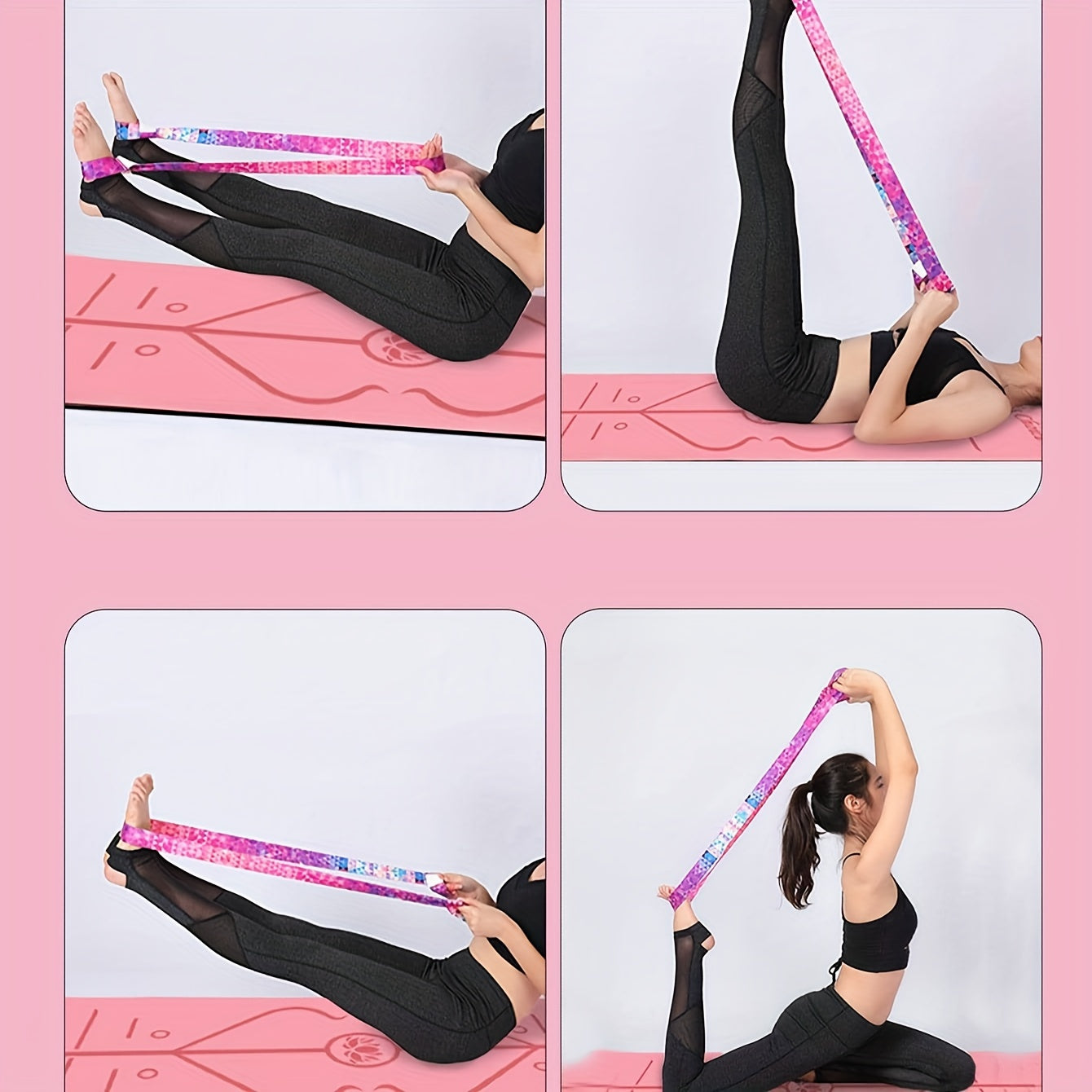 Nylon Yoga Mat Storage Bag & Stretching Strap