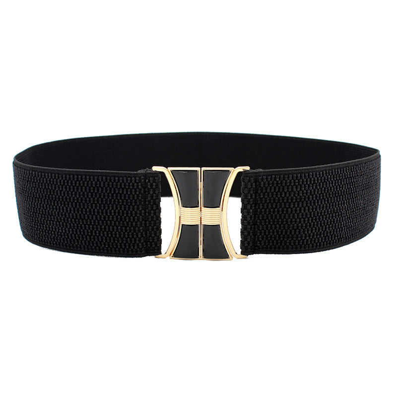 Women's Wide Elastic Decorative Belt for Dress Skirt Coat