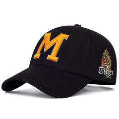 Men's M Letter Baseball Cap Tiger Hat
