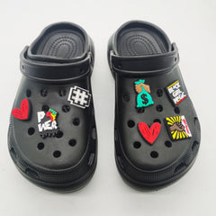 7PCS Set Shoe Charms For Clogs Sandals US Dollars Pattern Pins For Outdoor Holes