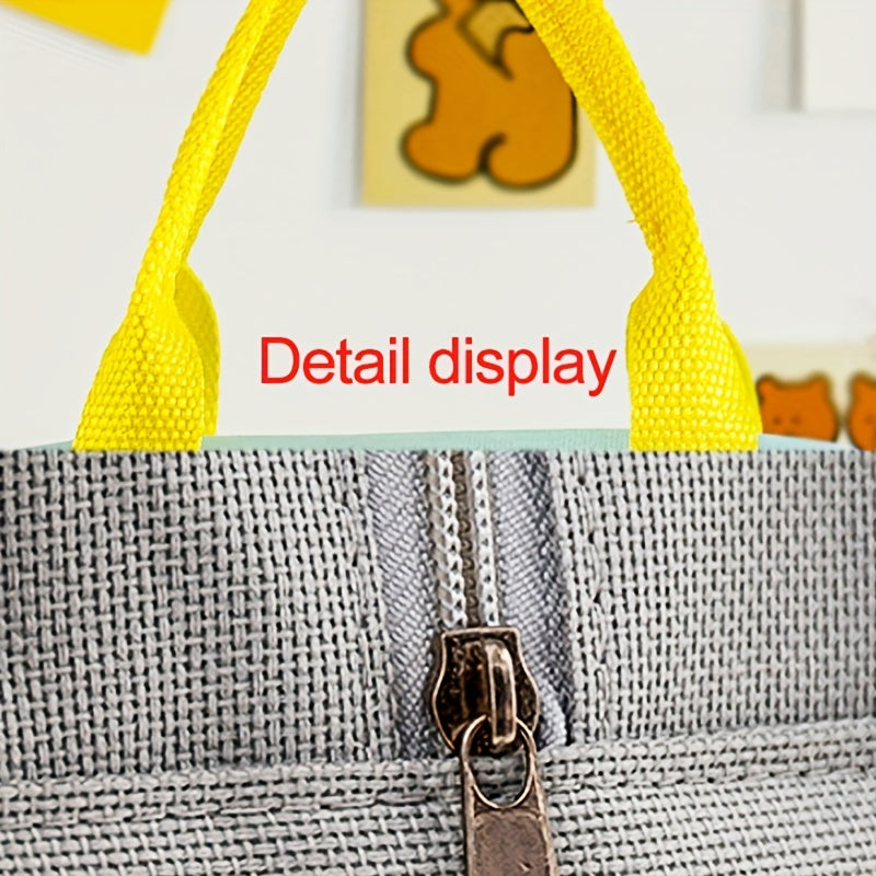 Cartoon Zipper Insulation Bag for Student Office Worker