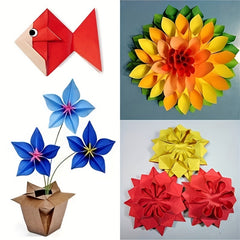 100pcs Origami Kit 6x6 - Double Sided 10 Colors - Craft Projects