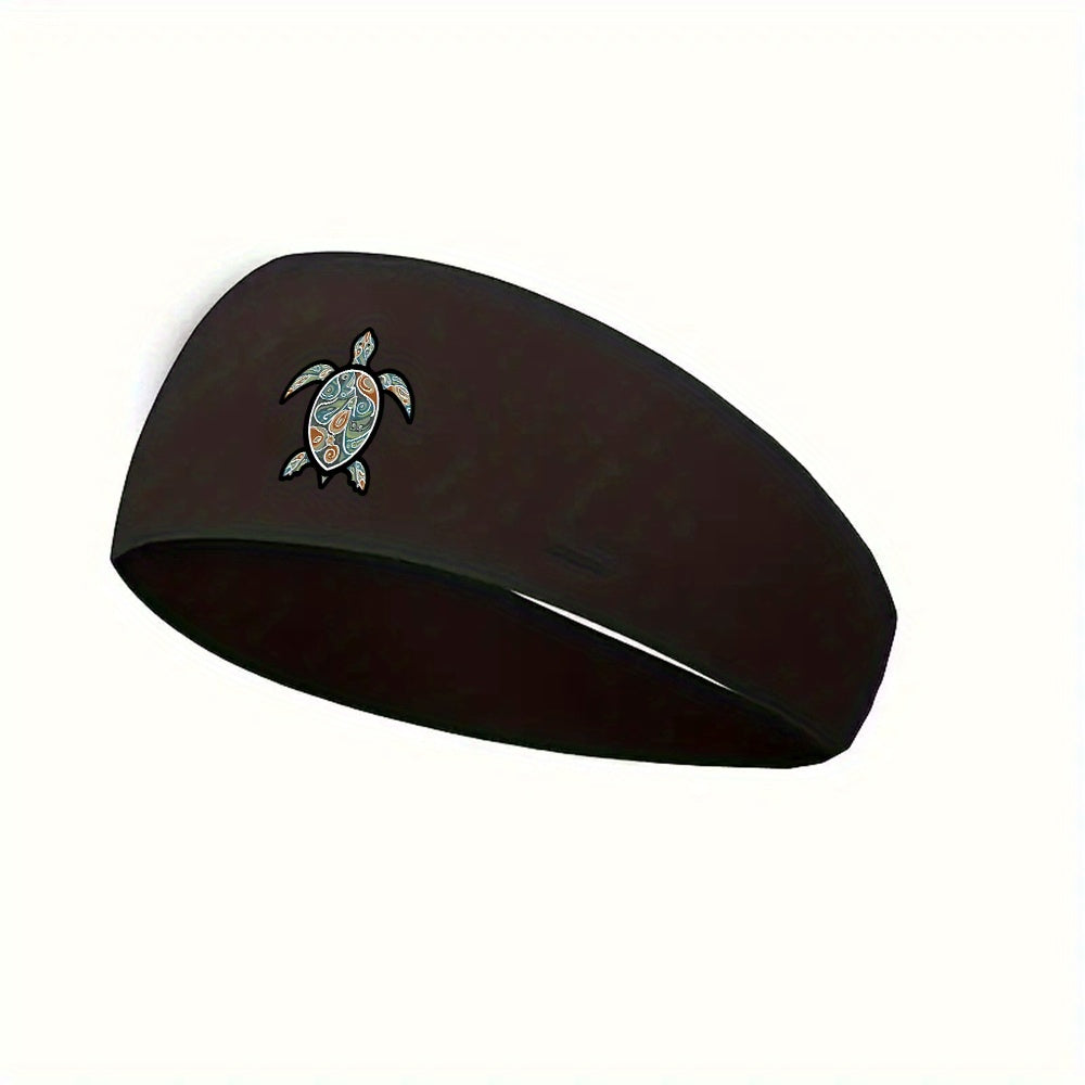 Men's Sea Turtle Sports Headband Breathable Mesh with Colorful Logo