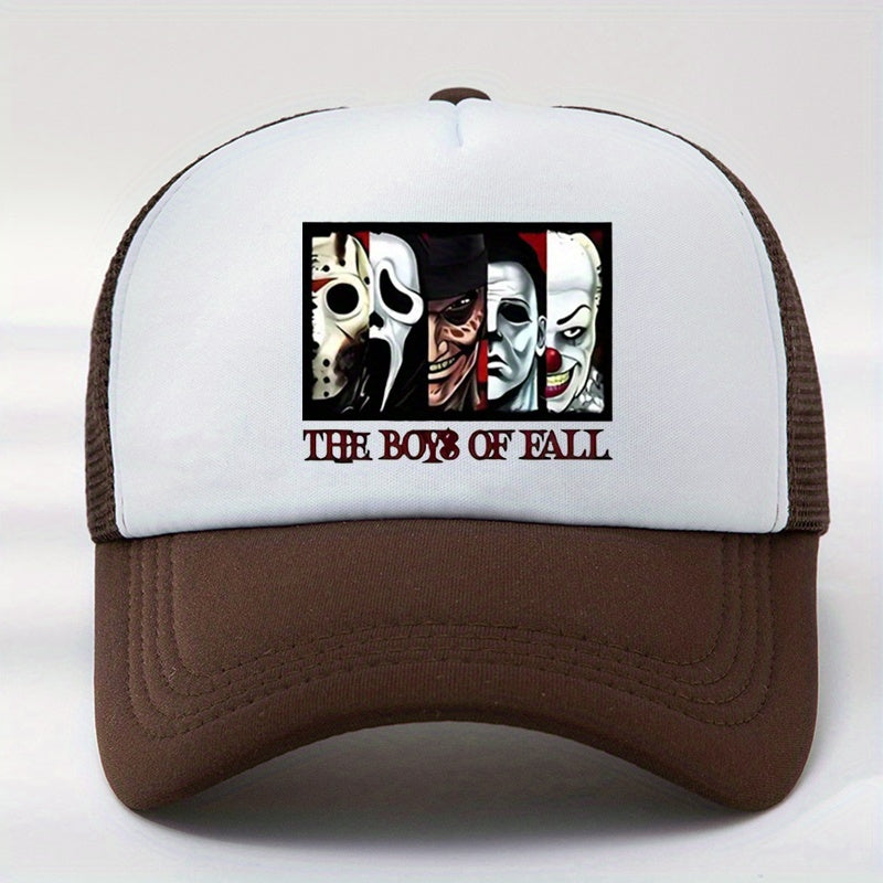 Unisex Mesh Sunshade Baseball Cap Clown Print