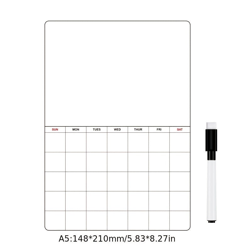 A5 Magnetic Schedule Message Board Weekly Dry Erase Refrigerator Sticker