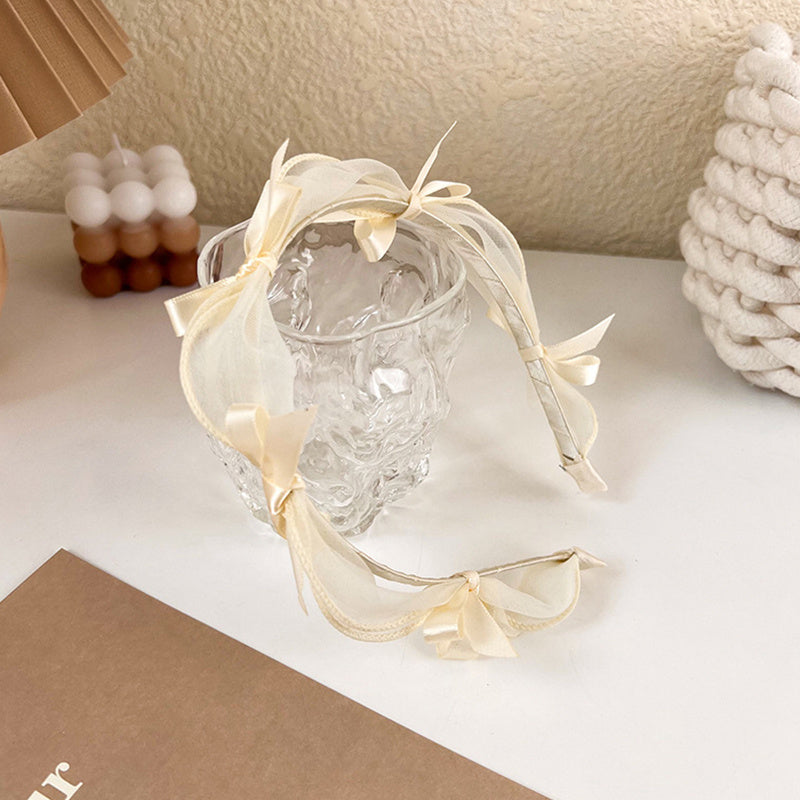 Bowknot Lace Hair Hoop Headband Thin Edge Hair Accessories