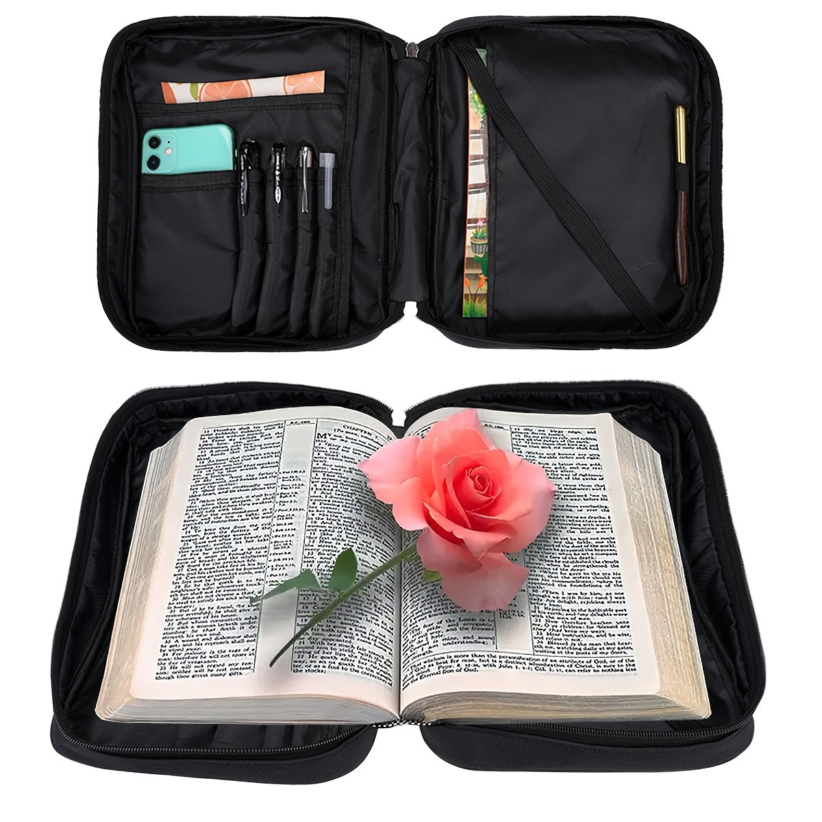 Cartoon Owl Print Bible Bag Handbag