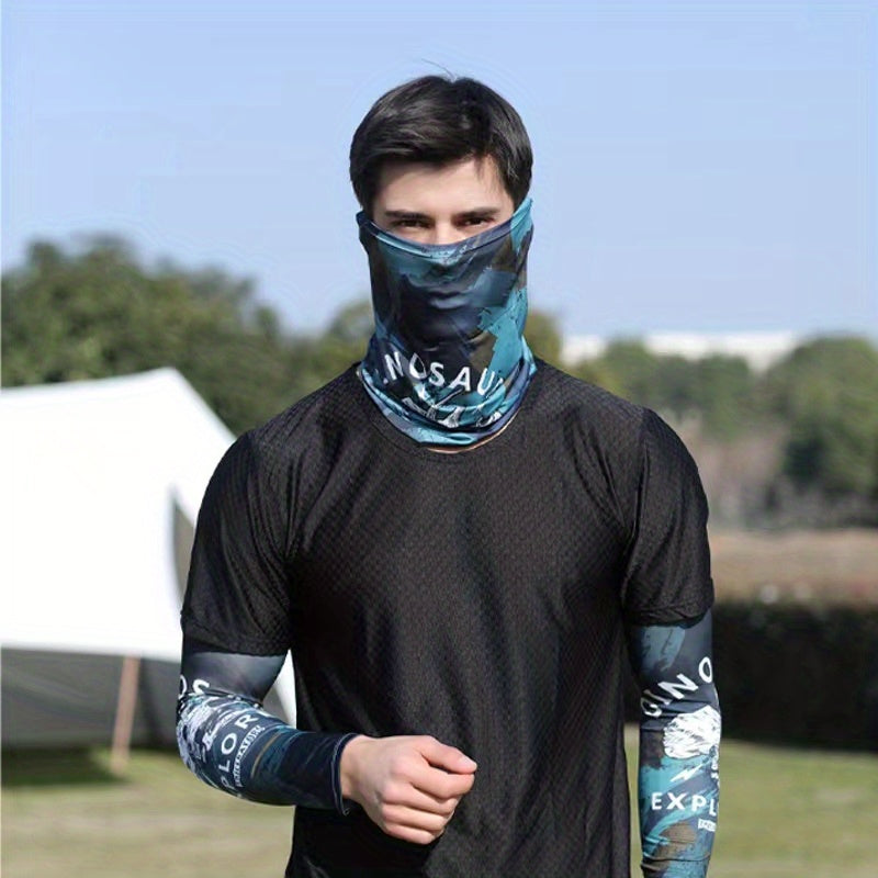 Men's UV Protection Ice Silk Sleeves & Mask Neck Gaiters