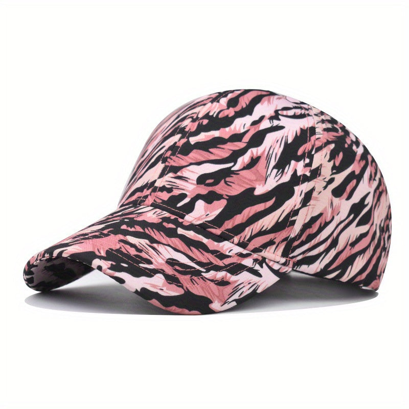 Tiger Pattern Print Baseball Cap Adjustable Hat