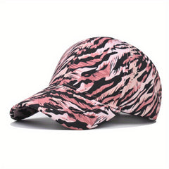 Tiger Pattern Print Baseball Cap Adjustable Hat