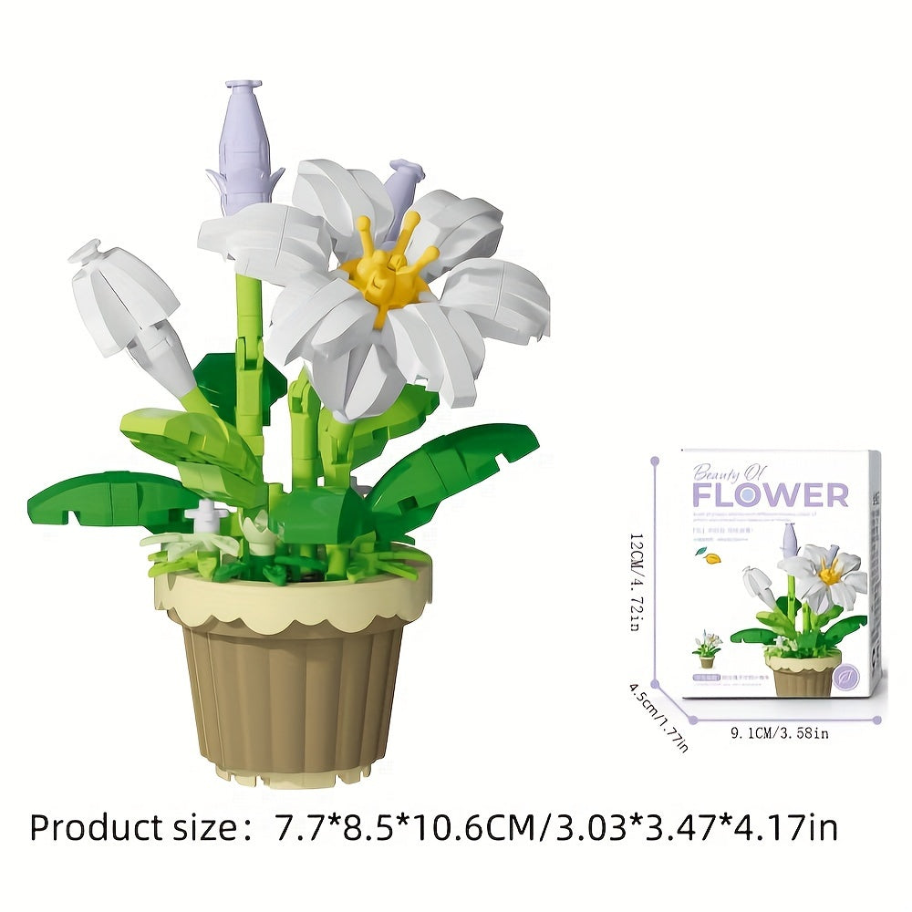 Children's Succulent Flower Building Blocks Toy Set