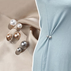 3pcs Faux Pearl Waist Brooch Set Pin Buckle Tightening Waistband