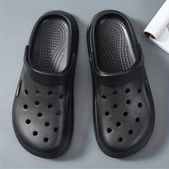 Women's Platform Clogs Letter Printed Non Slip Slide Shoes