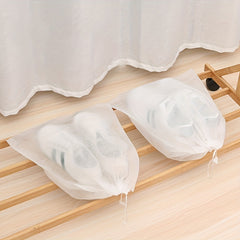 20pcs Portable Tearproof Shoe Storage Bag Non-woven Drawstring Bag