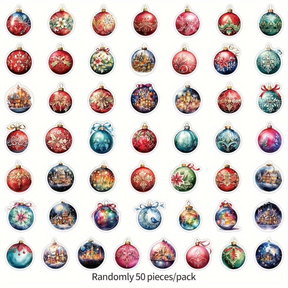 YIIMANNER 50 Pack Cartoon Christmas Graffiti Stickers Vinyl