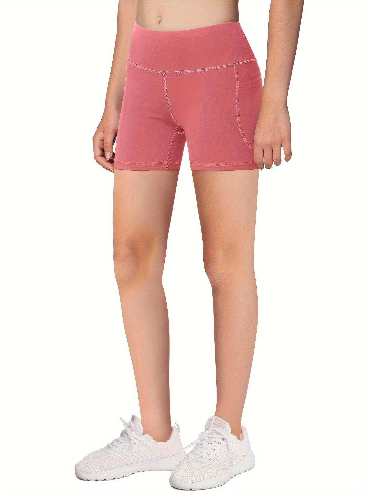 Girls Stretchy Yoga Boxer Shorts for Sports Running