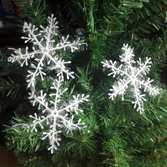Christmas Tree Snowflake Ornaments, 2pcs, Holiday Party Decorations
