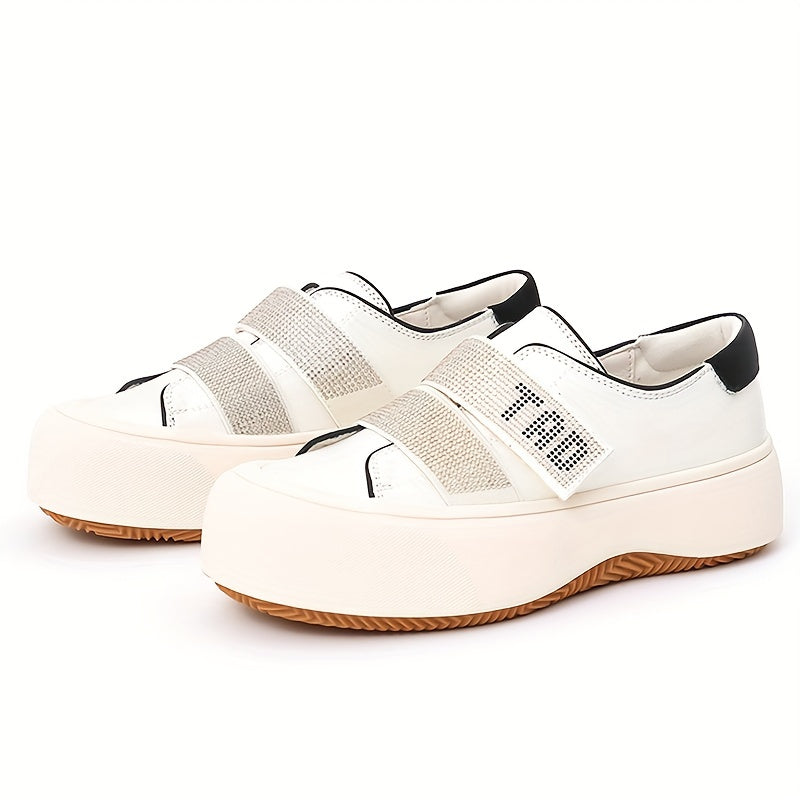 Women's Stylish Thick Bottom Shoes, Versatile Low Top Travel Shoes