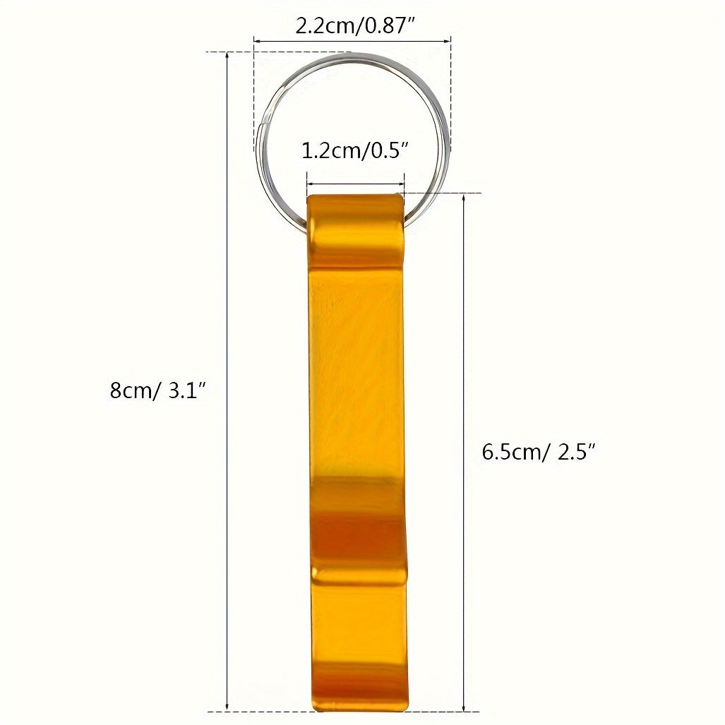 5pcs Metal Beer Bottle Openers Keychain Compact Practical Easy to Carry