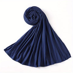 Solid Long Hijab Casual Scarf Large Shawl Windproof Headwrap Turban
