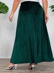 Women's Plus Size High Waisted Pleated Skirt for Fall & Winter