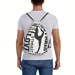 Love Gymnastics Gymnast Drawstring Backpack Outdoor Lightweight Bag