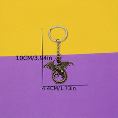 Vintage Metal Dragon Key Ring Bag Key Pendant Gift