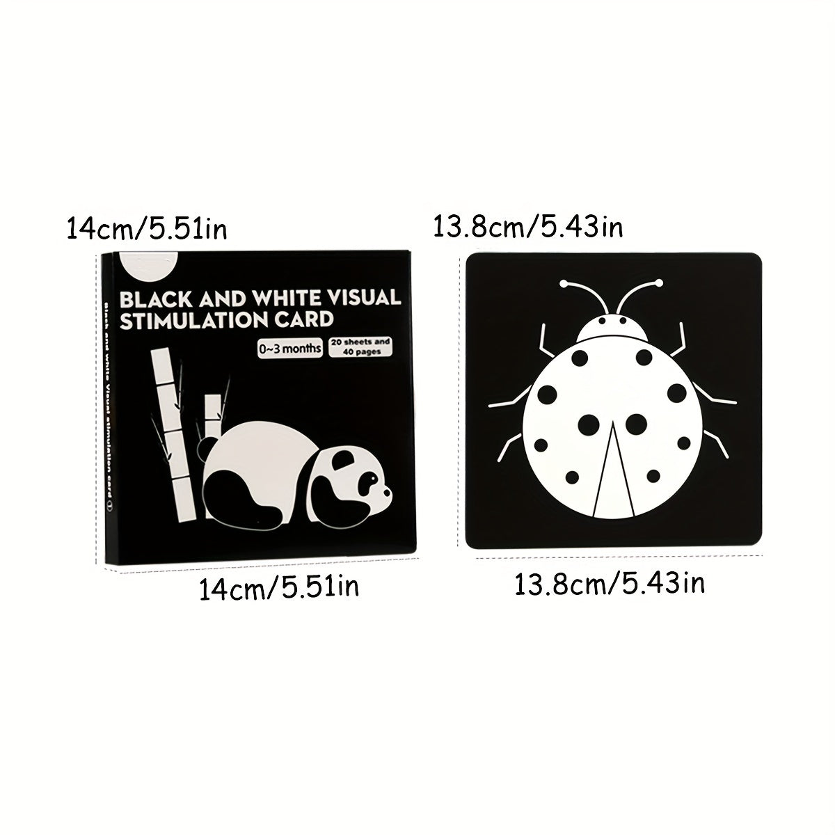 12 Months Visual Stimulation Cards Early Childhood Brain Development Toys