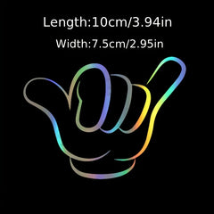 Car Stickers Creative Gestures Side Window Glass Fuel Tank Cap Laser Motorcycle