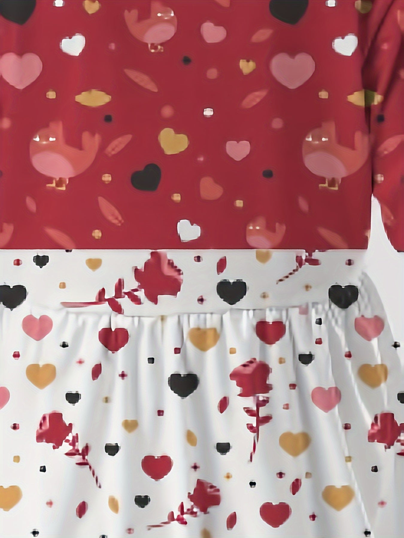 Girls Bunny Graphic Long Sleeve Dress