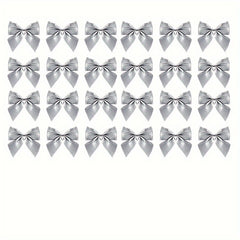 24pcs Small Bow Knot Christmas Tree Hanging Decor