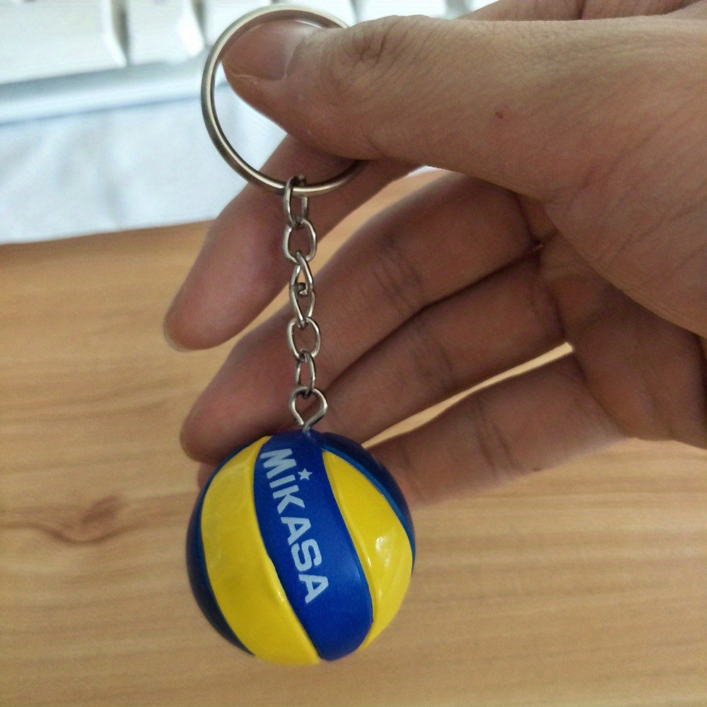 Mini Volleyball Keychain Sports Key Ring Purse Bag Backpack Car Key Charm