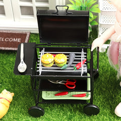 1:12 Scale Outdoor Grill Oven Dollhouse Model for Kitchen DIY Decor