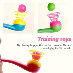 20pcs Floating Blow Balls Interactive Tube Toys Assorted Colors