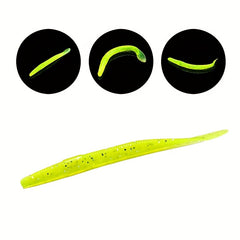 20pcs Mixed Soft Worm Fishing Lures 9.3in Flat Tailed Worm & 3.15in Floating